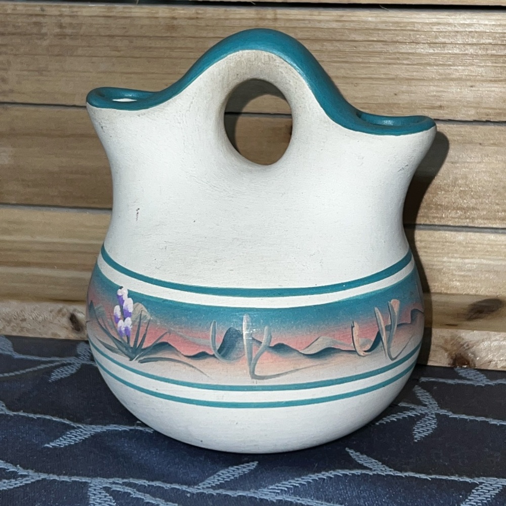 New West Pottery Wedding Vase Signed by Artist